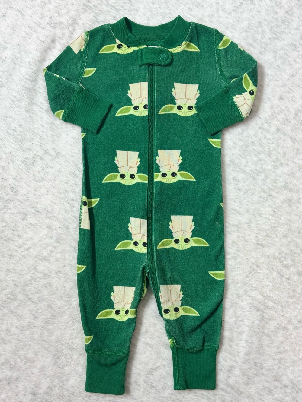 Hanna Andersson Star Wars Baby Yoda Grogu Zip Sleeper 0-3M Baby Organic Cotton